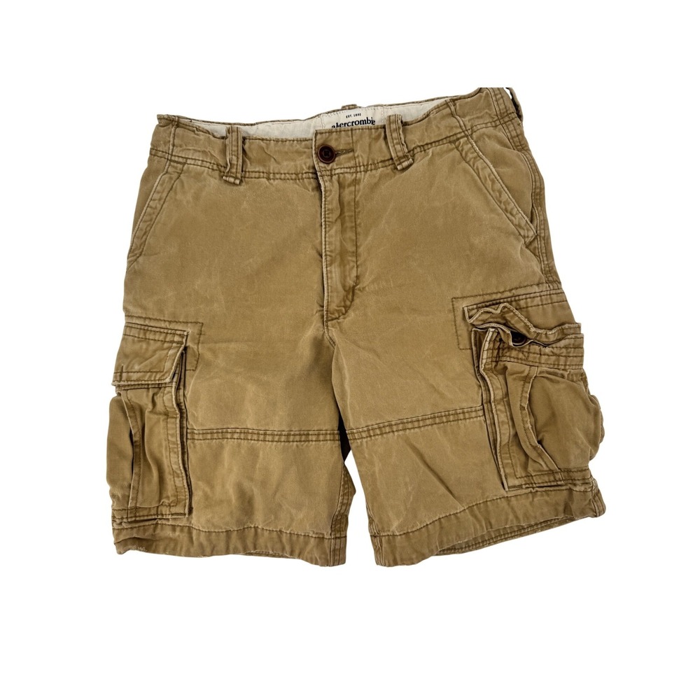 Vintage Abercrombie Cargo Shorts Size‎ 16 30x8 Cotton Utility Y2k heavy